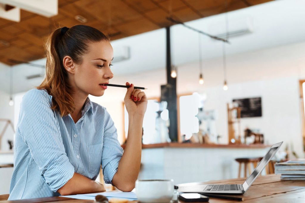 image of a young lady working to support recruitment article